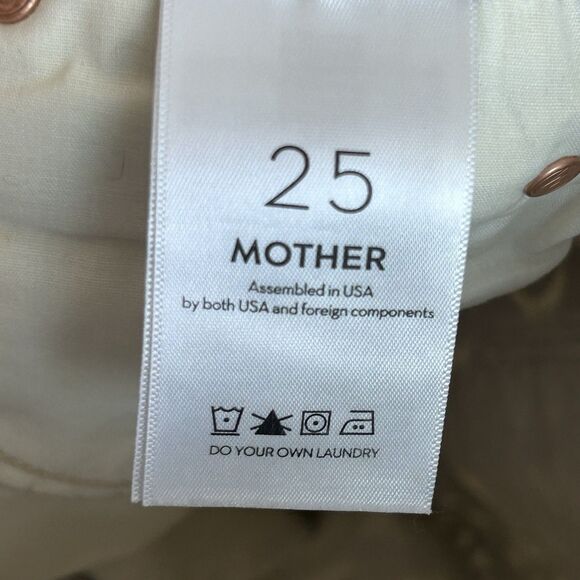 Mother Jeans Womens 25 Mid Rise Dazzler In Play Date Cheetah Cream Black - Picture 9 of 11